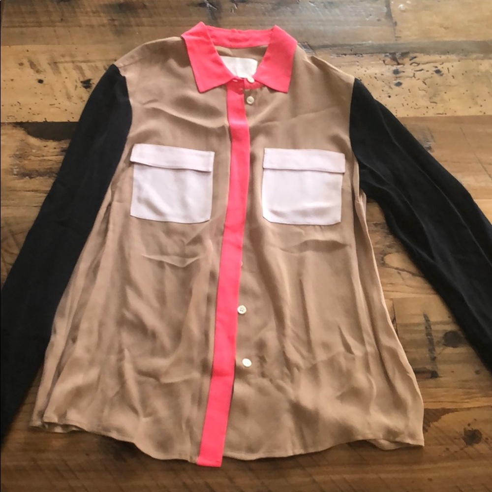 J.Crew Collection Silk Button-down shirt